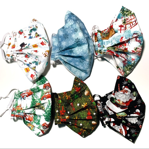 2/$30 Face Mask 3 Layer Scrunchie Wolf - Picture 8 of 8